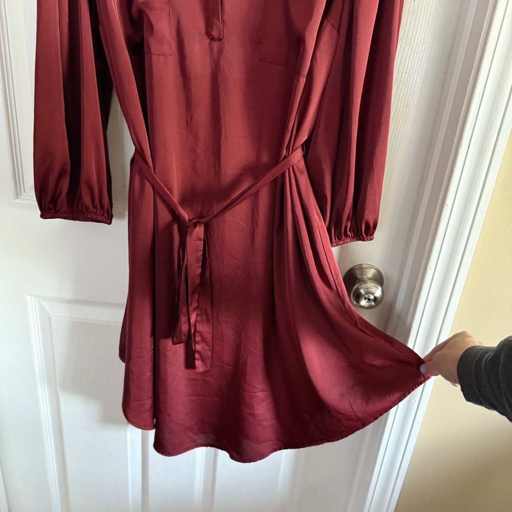 Studio by Torrid Burgundy Shirt Dress – Size 1 (Fits Like XL/14–16) - Picture 4 of 9